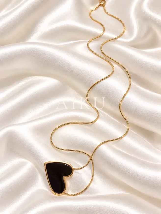 Dual-Tone Heart Necklace