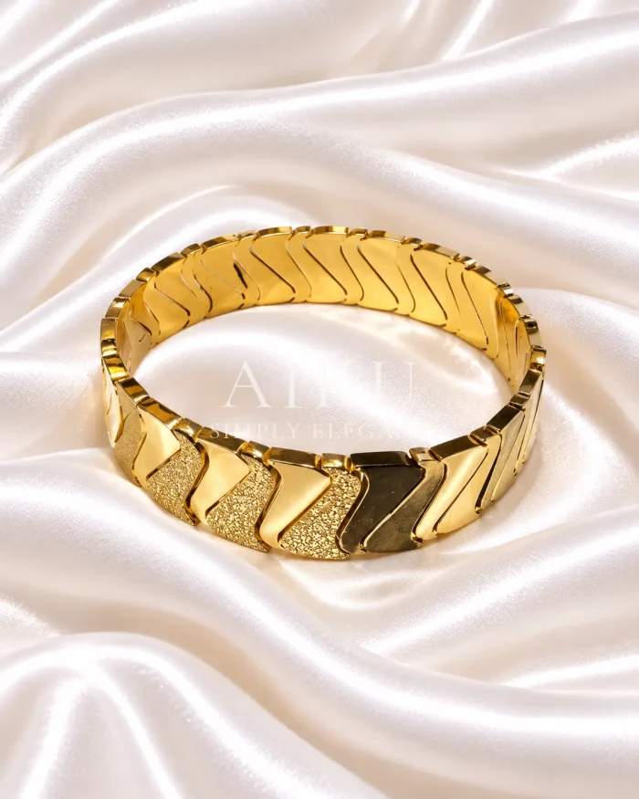 Golden Chevron Bangle
