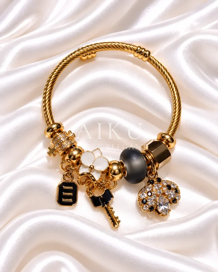 Golden Secrets Charm Bracelet