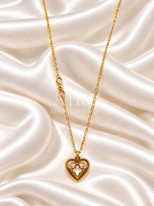 Vintage Hollow Heart Necklace
