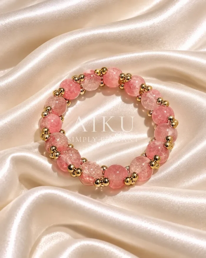Strawberry Gradient Crystal Bracelet
